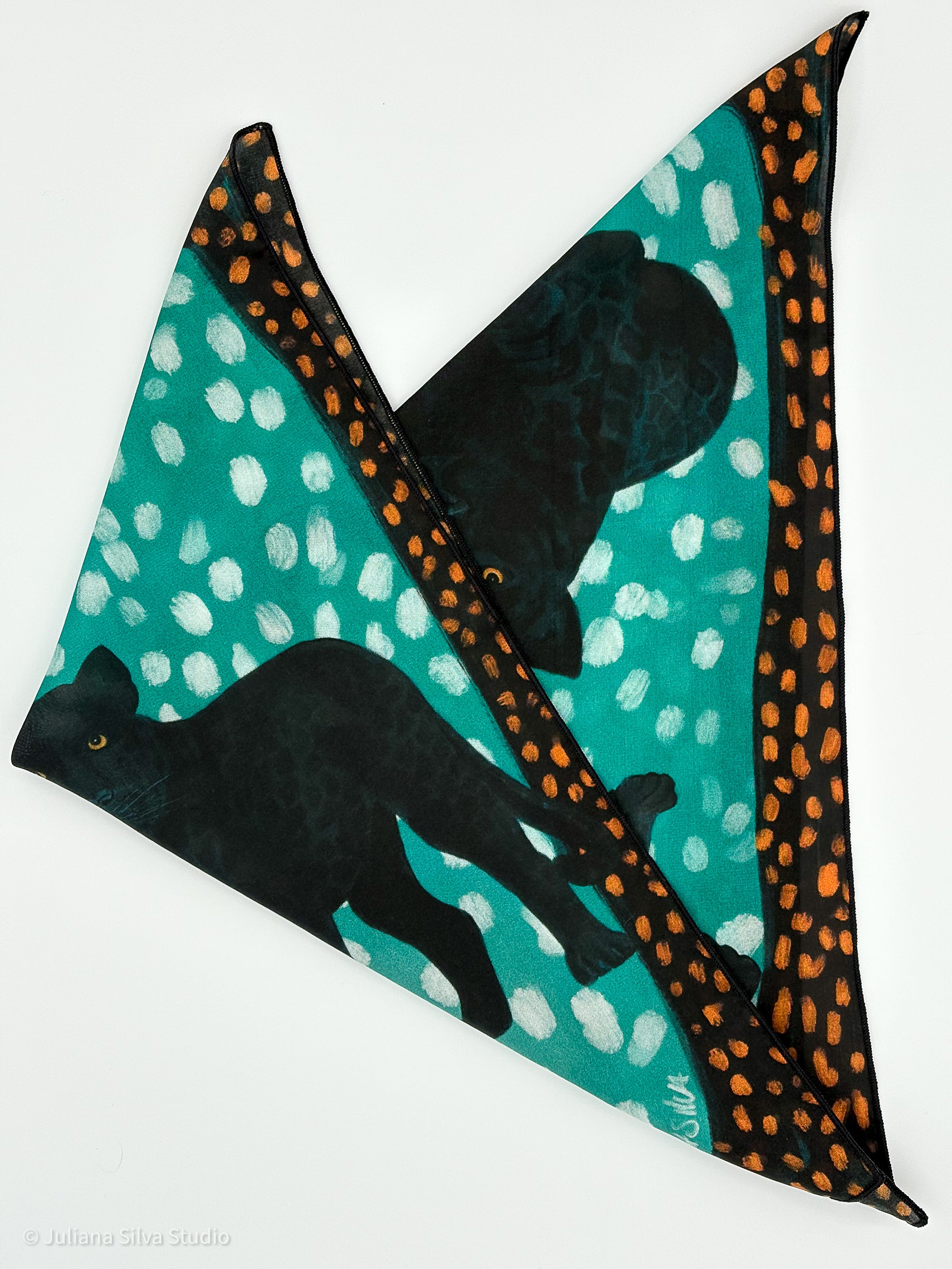 Turquoise Panther Scarf