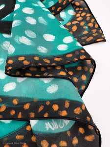 Turquoise Panther Scarf