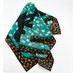 Load image into Gallery viewer, Turquoise Panther Scarf
