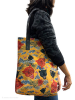 Load image into Gallery viewer, Volcano's Roar Yellow Tote Bag - Lined
