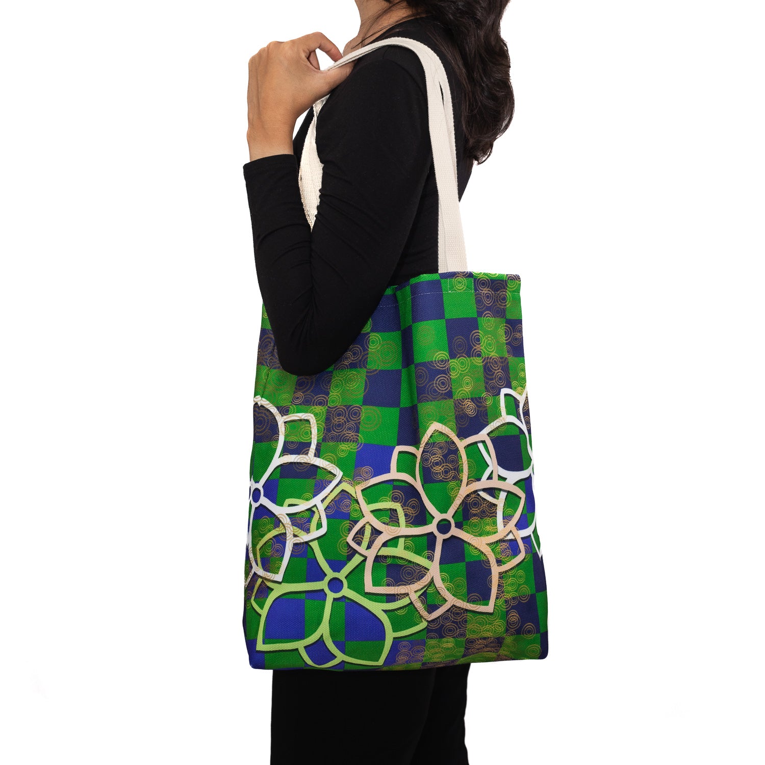 Flowers & Tiles Basic Tote Bag